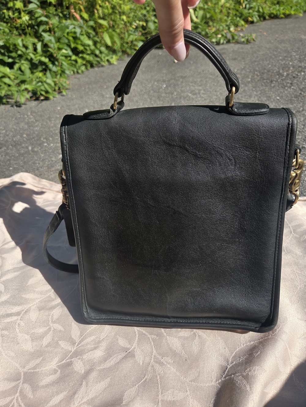 Rare Forest Green Coach Station Bag 5130 - Picture 11 of 15